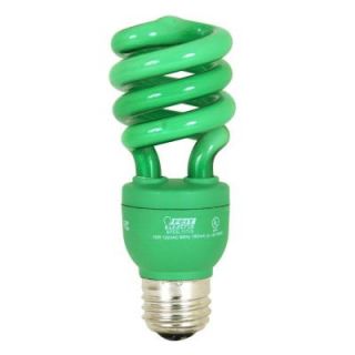 Feit Electric 60W Equivalent Green Spiral CFL Light Bulb BPESL13T/G