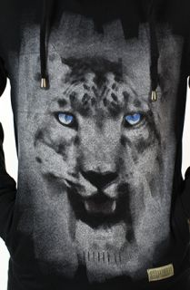 Entree LS SNOW LEOPARD Black Hoodie