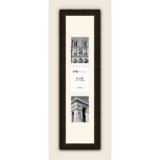 PTM Images 3 Opening Vertical 5 in. x 7 in. White Matted Espresso Photo Collage Frame 8 0511