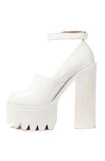 Jeffrey Campbell Shoe Scully Platform in All White
