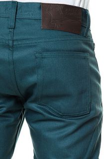 Naked & Famous Jeans Weird Guy in Petrol Slevedge Chino Blue