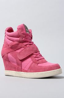 Ash Shoes sneaker suede wedge pink