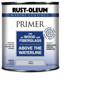 Rust Oleum Marine 1 qt. White Flat Wood and Fiberglass Coatings Primer 207014