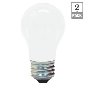 GE 60 Watt Incandescent A15 Ceiling Fan Double Life Soft White Light Bulb (2 Pack) FAM24 60A15W/2L