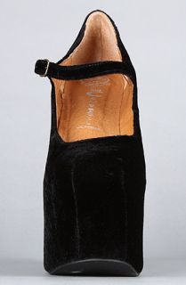 Jeffrey Campbell Shoes Velvet Mary Jane in Black