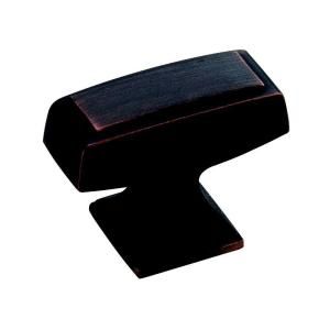 Amerock Mulholland 1 1/2 in. Oil Rubbed Bronze Square Cabinet Knob BP53534 2 ORB