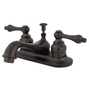 Kingston Brass Restoration 4 in. Centerset 2 Handle Bathroom Faucet in Oil Rubbed Bronze HKB605AL