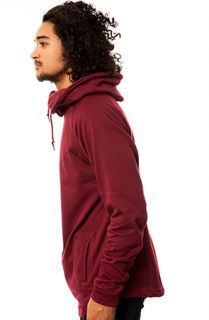 ARSNL The Grade Cowl Neck in Maroon French Terry