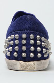 Ash Shoes The Smart Studded Sneaker in Cobalt Blue Suede