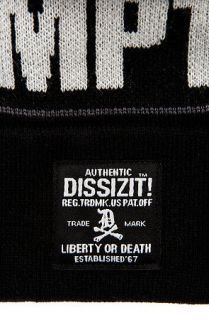 Dissizit The Compton Pom Beanie in Black and Grey