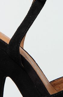 Jeffrey Campbell The Bow Down Shoe in Black Suede