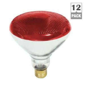 100 Watt Incandescent PAR38 Red Light Bulb (12 Pack) 100PAR/R/1/12