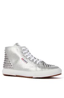 Superga Sneaker 2095 Lame Studded in Silver