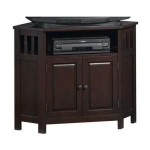 Home Decorators Collection 38 in. W Mission Style Chestnut Corner TV Stand 5290400820