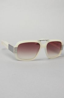 Mosley Tribes The Limited Edition Crooks X MT Castellano Sunglasses in White and Brushed Silver