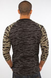 Crooks and Castles The Firing Squad Tiger Camo Henley in Camo
