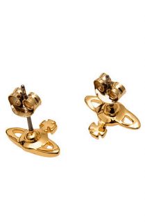Vivenne Westwood Anglomania Earrings Nano Solitaire in Gold