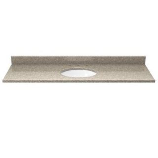 Solieque 49 in. Quartz Vanity Top in Sand Staccato with White Basin VT4922VSA.8.HDSOL,DSOM,DSOM