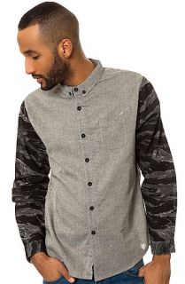 ARSNL The Brindle LS Buttondown Shirt in Grey Chambray with Camo