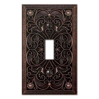 Creative Accents Arabesque 1 Toggle Wall Plate   Antique Bronze 9DCB101