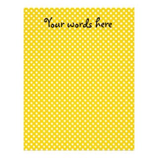Yellow and white polka dots flyers