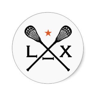 Lacrosse Lax Round Stickers