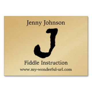 Artistic Letter "J" Hand Lettered Style Initial Business Card