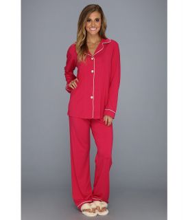BedHead Classic Stretch PJ Set Solid Womens Pajama Sets (Red)