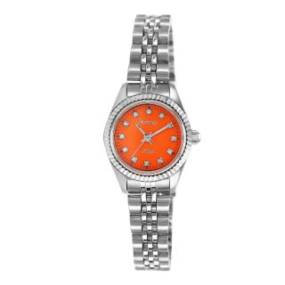 Armitron Now Womens Orange Dial & Silver Tone Bracelet Watch