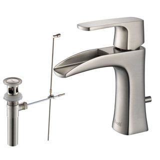 Rivuss Carrion Single lever Brushed Nickel Bathroom Faucet With Pop up Drain