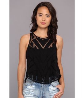 Free People Ginger Top Womens Blouse (Black)