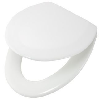 Bemis 1544OR000 Elongated Closed Front Molded Wood Toilet Seat With OilRubbed Bronze Hinges White