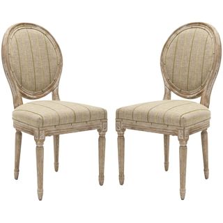 Safavieh French Royale Oval Antiqued Taupe Side Chairs (set Of 2)