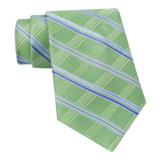 Stafford Classy Grid Tie, Green, Mens