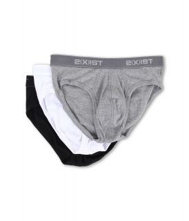 2IST 3 Pack ESSENTIAL No Show Brief Mens Underwear (White)