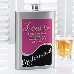 Bridesmaid Personalized Sub Flask