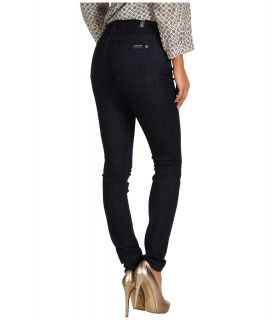 7 For All Mankind The Skinny w/ Contoured Waistband in Slim Illusion Rinse Womens Jeans (Black)
