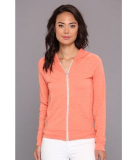 Alternative Apparel Relay Raglan Hoodie Womens Sweatshirt (Pink)