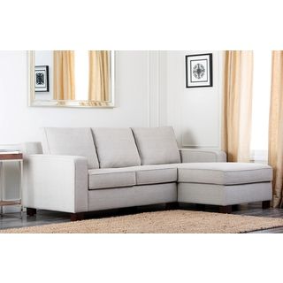Abbyson Living Beverly Grey Fabric Sectional Sofa