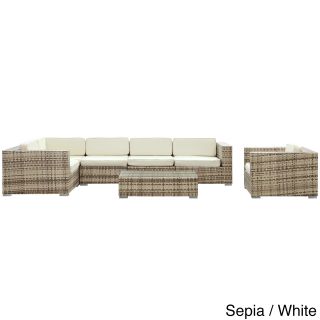 Modway Corona Outdoor Rattan 7 piece Furniture Set White Size 7 Piece Sets
