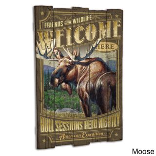 American Expedition Wooden Cabin Sign