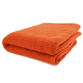 Pur Cashmere Schindler Thermal Knit Throw CTTHER 101 Color Persimmon Heather