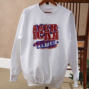 Fathers Day Gifts    America Personalized White Sweatshirt