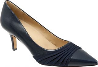 Womens Trotters Alexandra   Navy Glazed Kid Leather/Kid Suede Heels