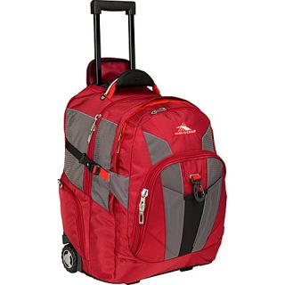 XBT Wheeled Laptop Backpack Carmine Red, Red Line, Black   High Sier