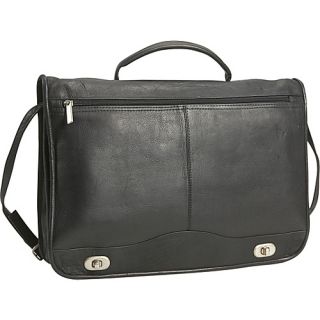 Full Flapover Briefcase   Black