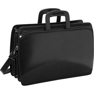 Elements Collection Triple Gusset Top Zip Laptop Briefcase Black  