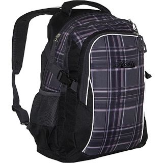 Hobie Arktos Laptop Backpack Black Grey Purple Plaid   Hobie Laptop Backpa