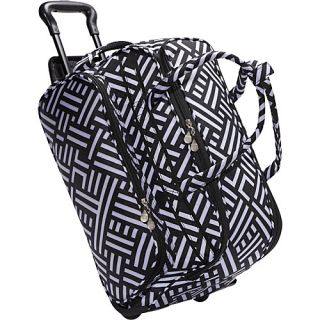 Signature Soft Carry All Duffel Black and White   Jenni Chan Travel D