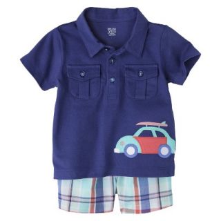 Just One YouMade by Carters Boys 2 Piece Polo and Short Set   Navy/Green NB